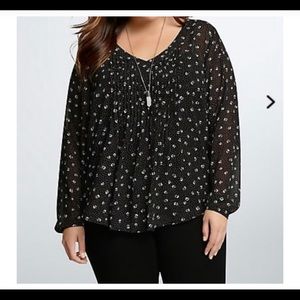 Torrid Black and White Blouse